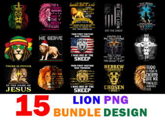 15 Lion Shirt Designs Bundle For Commercial Use Part 2, Lion T-shirt, Lion png file, Lion digital file, Lion gift, Lion download, Lion design