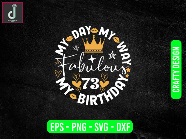 My day my way my birthday fabulous svg design, birthday diva svg png pdf,birthday svg png pdf