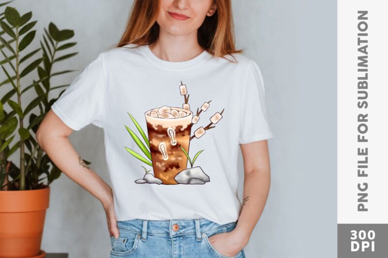 Iced Coffee Camping PNG Sublimation Bundle, UNIVERSTOCK