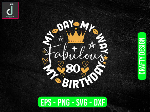 My day my way my birthday fabulous svg design, birthday svg happy birthday to me svg, cute birthday shirt designs