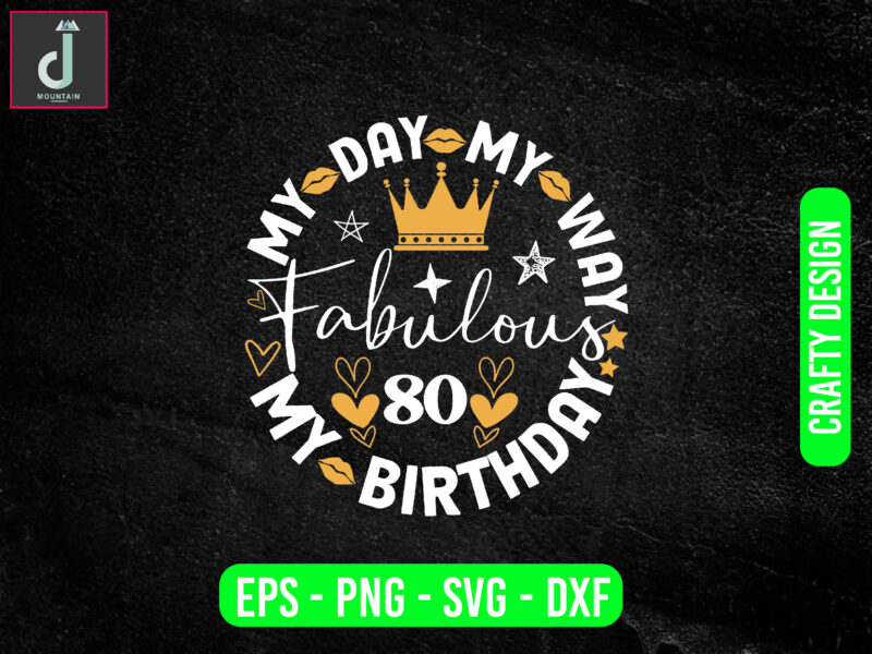 My day my way my birthday fabulous svg design, birthday svg happy birthday to me svg, cute birthday shirt designs