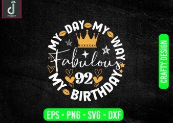 My day my way my birthday fabulous svg design, black woman sublimation svg cut file for cricut silhouette