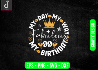 My day my way my birthday fabulous svg design, birthday queen svg png pdf,jpg,cut file for cricut