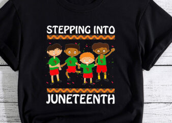 African American Boys Kids Stepping Into Juneteenth 1865 PC t shirt vector