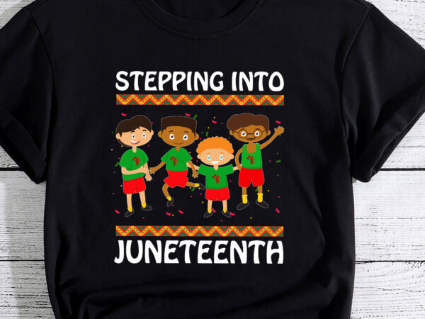 African american boys kids stepping into juneteenth 1865 pc t shirt vector