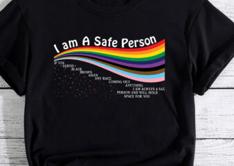 Ally Safe Person LGBTQ Rainbow Transgender Equality Space Pride PC t shirt vector