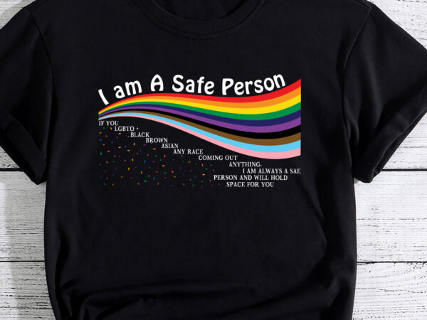 Ally safe person lgbtq rainbow transgender equality space pride pc t shirt vector