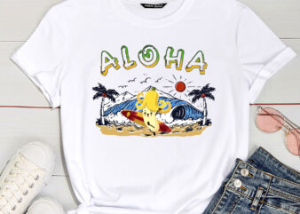 Aloha Hawaii Hawaiian island tees Surf PC t shirt vector