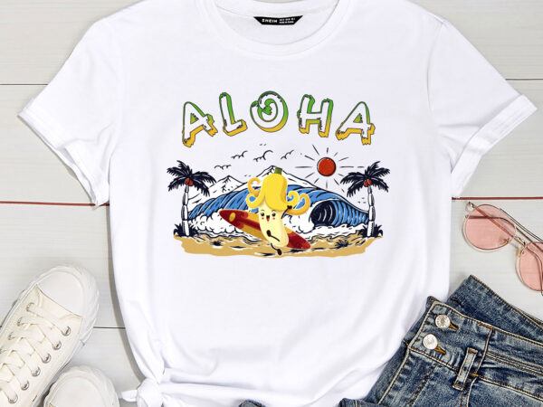 Aloha hawaii hawaiian island tees surf pc t shirt vector
