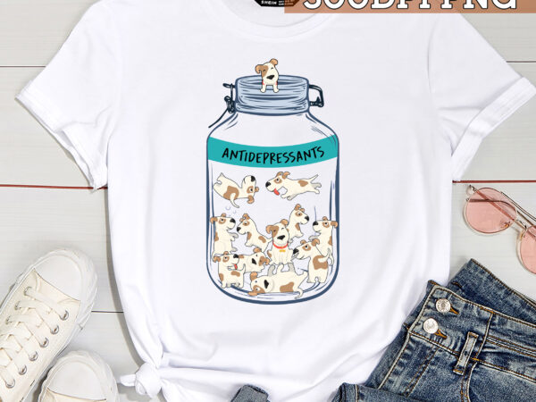 Antidepressant dog png file for shirt, dog lover gift, dog owner gift, mental health design, cute gift, digital download hc