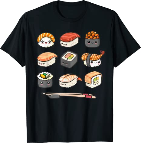 15 Sushi shirt Designs Bundle For Commercial Use, Sushi T-shirt, Sushi png file, Sushi digital file, Sushi gift, Sushi download, Sushi design