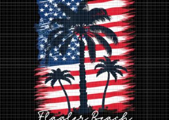 Patriotic American Flag Palm Trees Png, Flagler Beach Png, Flag Palm Trees Png, Patriotic American Flag Png