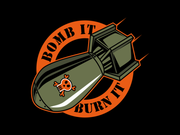 Bomb it cartoon t shirt template