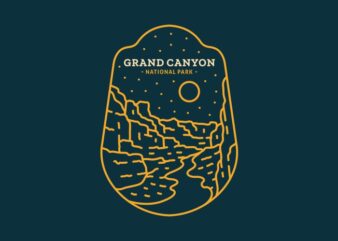 Grand Canyon National Park t shirt design template