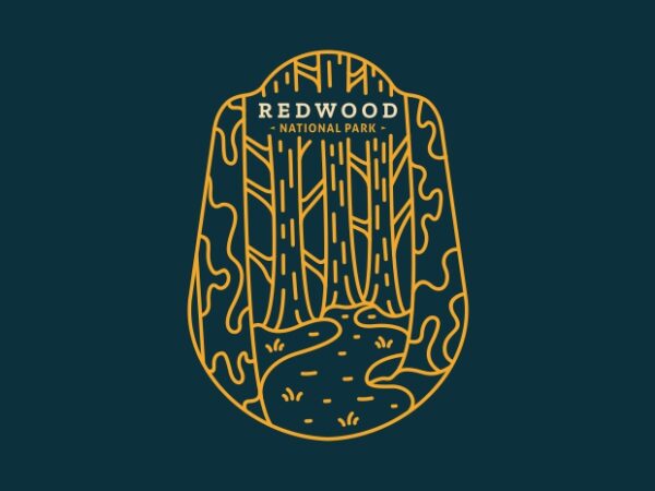 Redwood national park t shirt design online