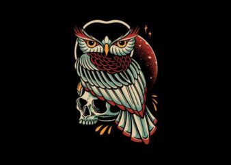 Owl Skull t shirt design online