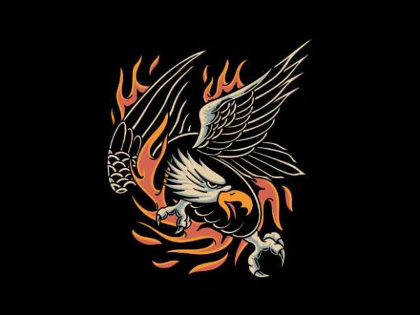 Fire eagle t shirt graphic design