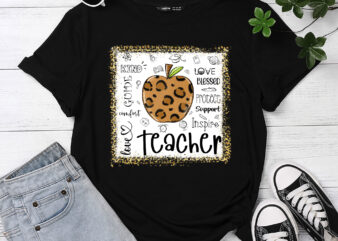 Back To School Teacher Life Apple Leopard Teacher Women Gift PC 1