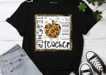 Back To School Teacher Life Apple Leopard Teacher Women Gift PC