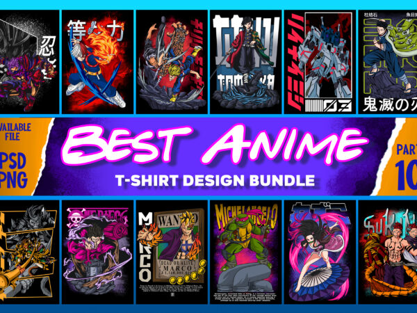 Best anime t-shirt design bundle – part 10
