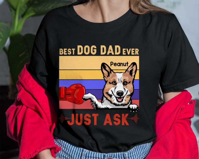 Best Dog Dad Ever T-shirt, Dog Dad Shirt, Boxer Lover, Personalized Dog Boxer Shirt, Gift For Dog Dad Papa TH