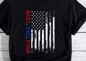 Best dad ever US american flag gift for father_s day Short Sleeve T-Shirt PC