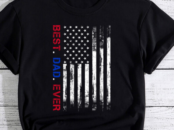 Best dad ever us american flag gift for father_s day short sleeve t-shirt pc