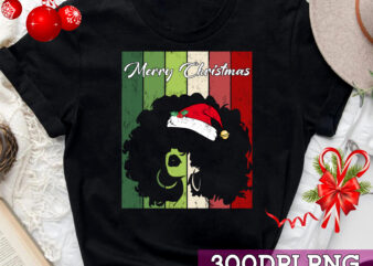 Black African Girl American Melanin Christmas Santa Hat Xmas NC