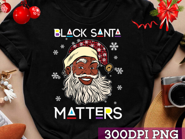 Black santa matters afro african american santa face christmas nc t shirt template