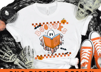 Book Lover Halloween PNG File For Shirt, Booooks Design, Book Lover Gift, Teacher Gift, Librarian Gift, Reading Design HH
