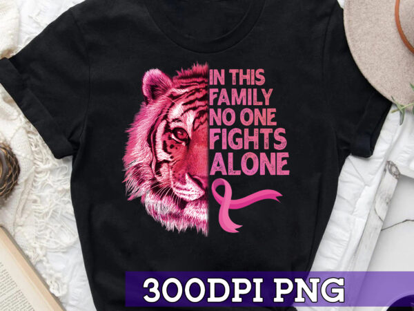 Breast cancer awareness 2022 tiger family matching ribbon t-shirt png file pc