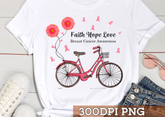 Breast Cancer Awareness PNG File For Shirt, Cycling Design, Pink Ribbon PNG, Gift For Mom, Gift For Her, Instant Download HC
