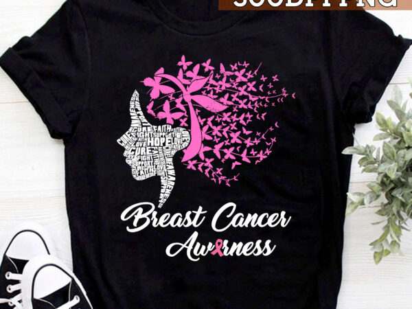 Breast cancer awareness png file for shirt, pink ribbon design, in october we wear pink, gift for her, cancer warrior, instant download hc