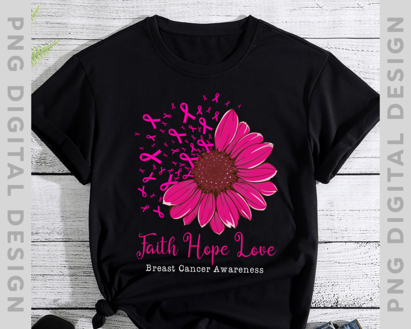 Breast Cancer Shirt, Faith Hope Love Cancer Awareness Shirt, Warrior Shirt, Cancer Support Shirt, Pink Ribbon Shirt, Breast Cancer Ribbon TH