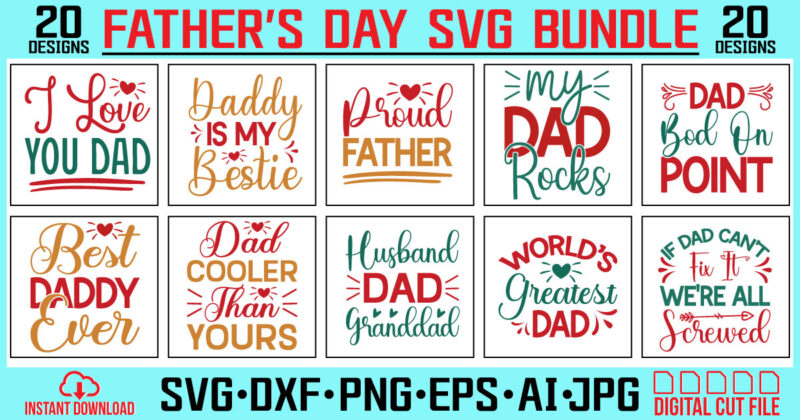 Father's Day SVG Bundle,Dad Svg Bundle, Father's Day Svg, Png Bundle, Commercial Use, Dad Svg,Png, Father's Day Cut File, Happy Fathers Day, Instant Download,Dad svg, fathers day svg, father’s day