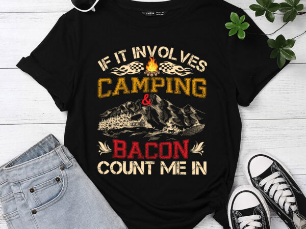 Camping bacon camper life funny camping ,camping outfit pc t shirt vector file