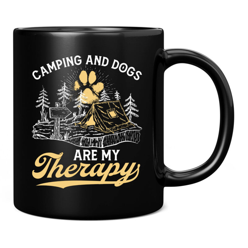 Camping and Dogs are my Therapy Adventure Dog Mama Outdoor Hiking PC