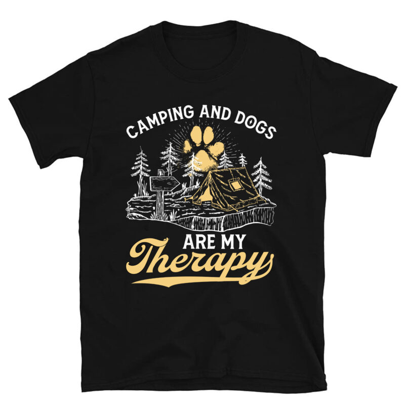 Camping and Dogs are my Therapy Adventure Dog Mama Outdoor Hiking PC