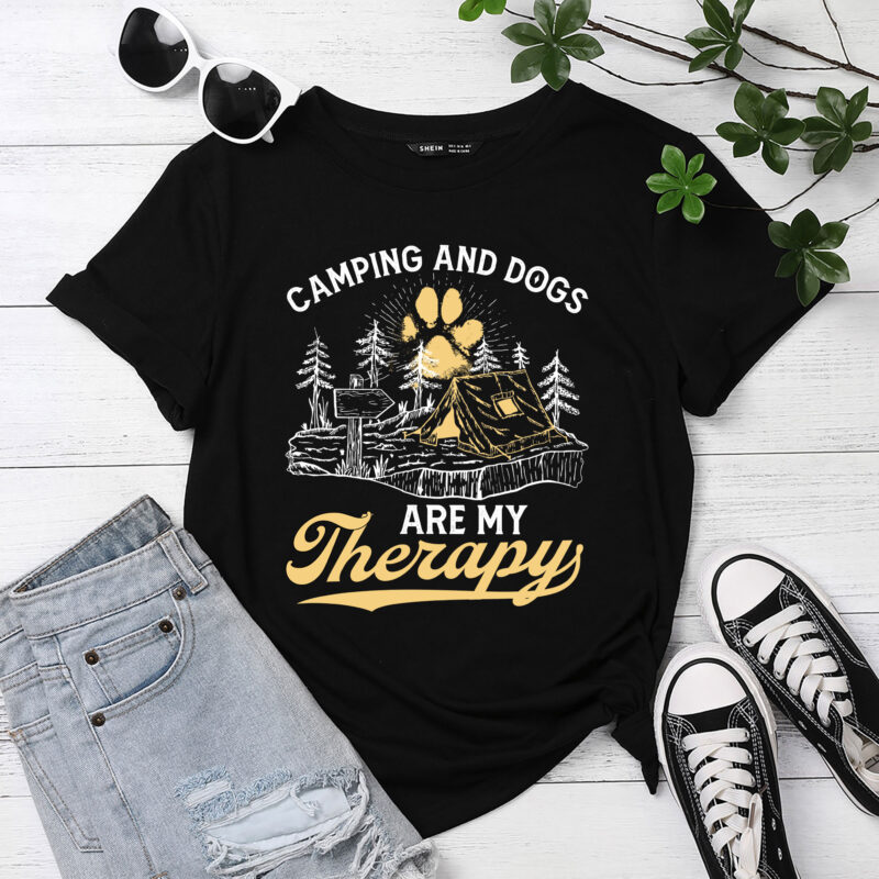 Camping and Dogs are my Therapy Adventure Dog Mama Outdoor Hiking PC