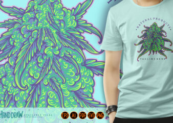 Cannabis indica strain dispensary medical hemp illustrations t shirt vector file