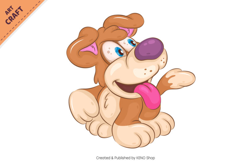 Set of Cartoon Dogs 03. Clipart.