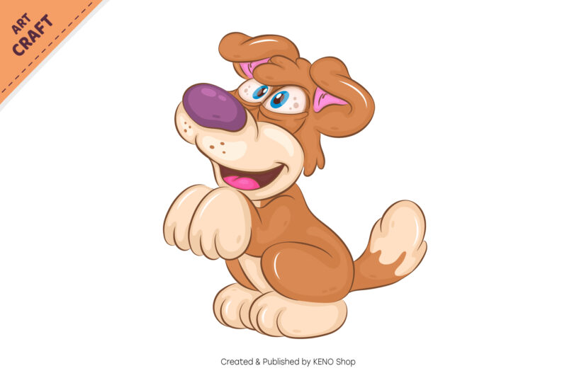 Big Bundle of Cartoon Dogs 04. Clipart.