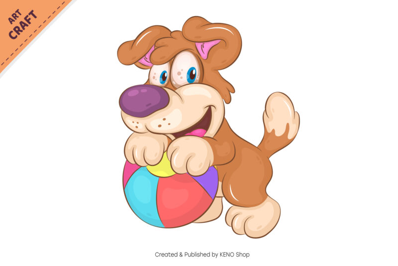 Set of Cartoon Dogs 03. Clipart.