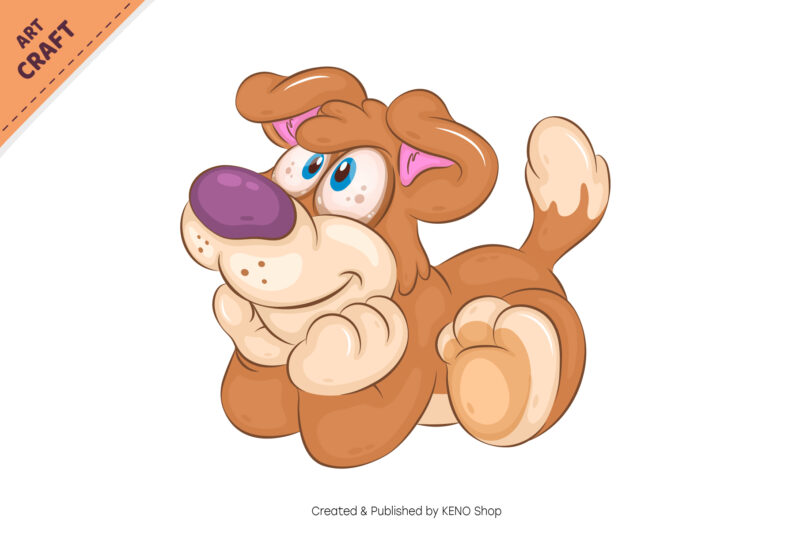 Big Bundle of Cartoon Dogs 04. Clipart.