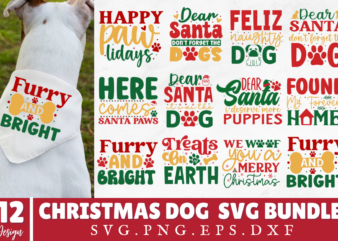 Christmas Dog Svg bundle t shirt vector file