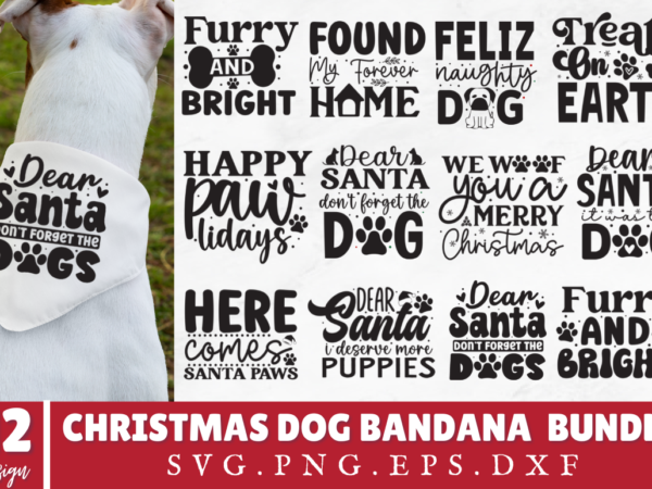 Christmas dog svg bundle t shirt vector file