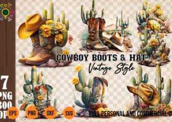 Cowboy Boots Clipart 6 Vintage Cowboy Hat For Sublimation T-shirt Design
