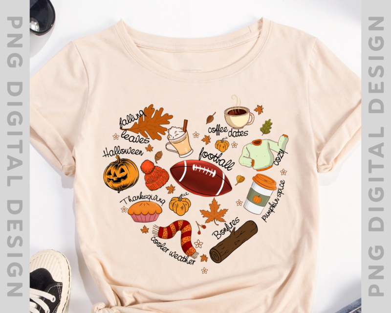 Cozy Autumn Sweatshirt, warm fall Sweatshirt. Pumpkin food leaves pie coffee rainbow Sweatshirt, Vintage Pumpkin Maple Leaves Football PH