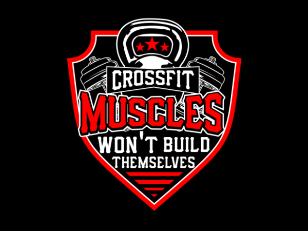 Crossfit badge t shirt vector file