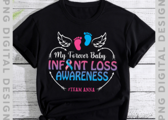 Custom Infant Loss Awareness Shirt, Pink Blue Ribbon My Forever Baby Loss Gift, Angel Baby Memorial Gift for Parents, Infant Loss Awareness PH